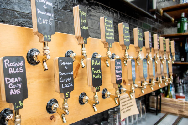 Taphouse with large beer selection and a wide variety of steaks, seafood, appetizers and desserts