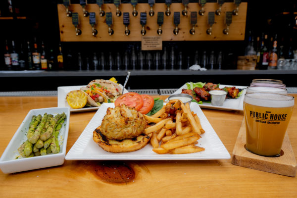 Taphouse with large beer selection and a wide variety of steaks, seafood, appetizers and desserts